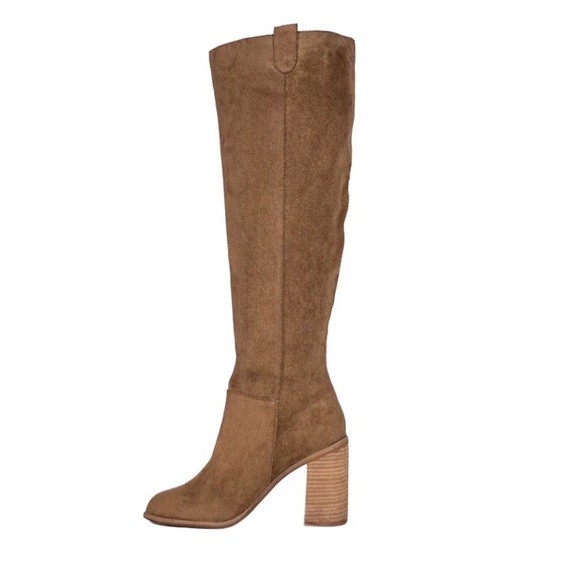 MI.IM Saint Slouch Knee Length Boots Suede Slip On Women’s Sz 9 Camel - Picture 3 of 14